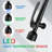 Kitchen Sink Faucet With LED Pull Down Sprayer, Commercial Single Handle High Arc Kitchen Faucet, Spring Sink Faucets With Deck Plate, Dual Spouts, Stainless Steel