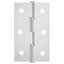 Vidaxl Hinge Plain Silver Steel Rectangular Hardware Tools Door Components