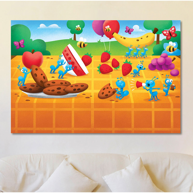 Ants At A Picnic - Wrapped Canvas Print, 76cm H x 114cm W