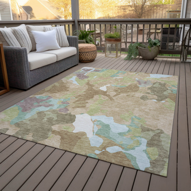 Machine Washable Indoor/Outdoor Oden ACN2161 Modern Rug, Rectangle 5' x 7'6"