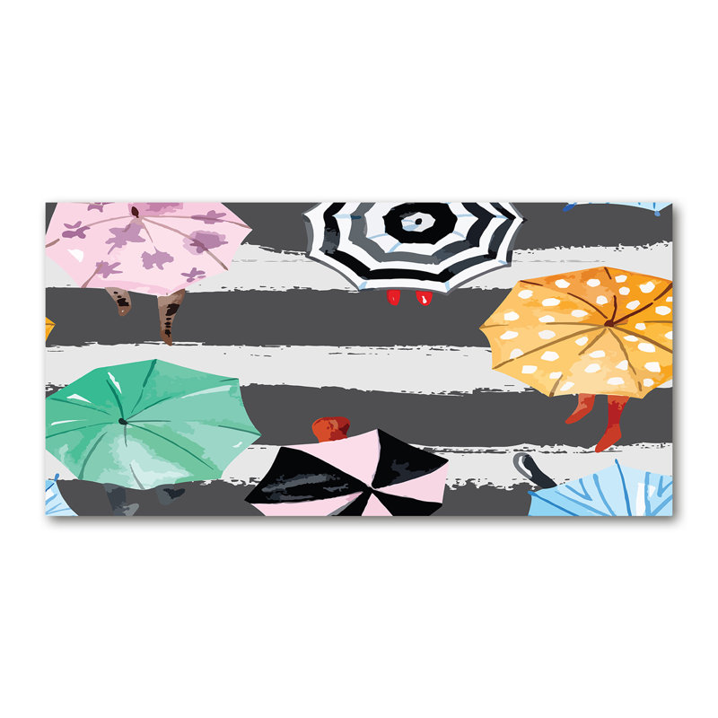Colourful Umbrellas - Wrapped Canvas Print