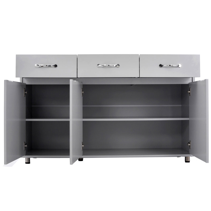 Table d'appoint Three Doors - Gris