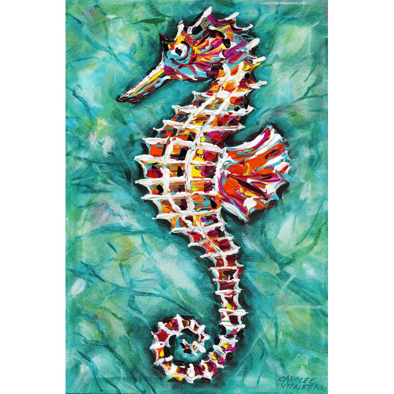 Radiant Seahorse II by Carolee Vitaletti - Wrapped Canvas Art Prints, 76cm H x 51cm W x 3.8cm D