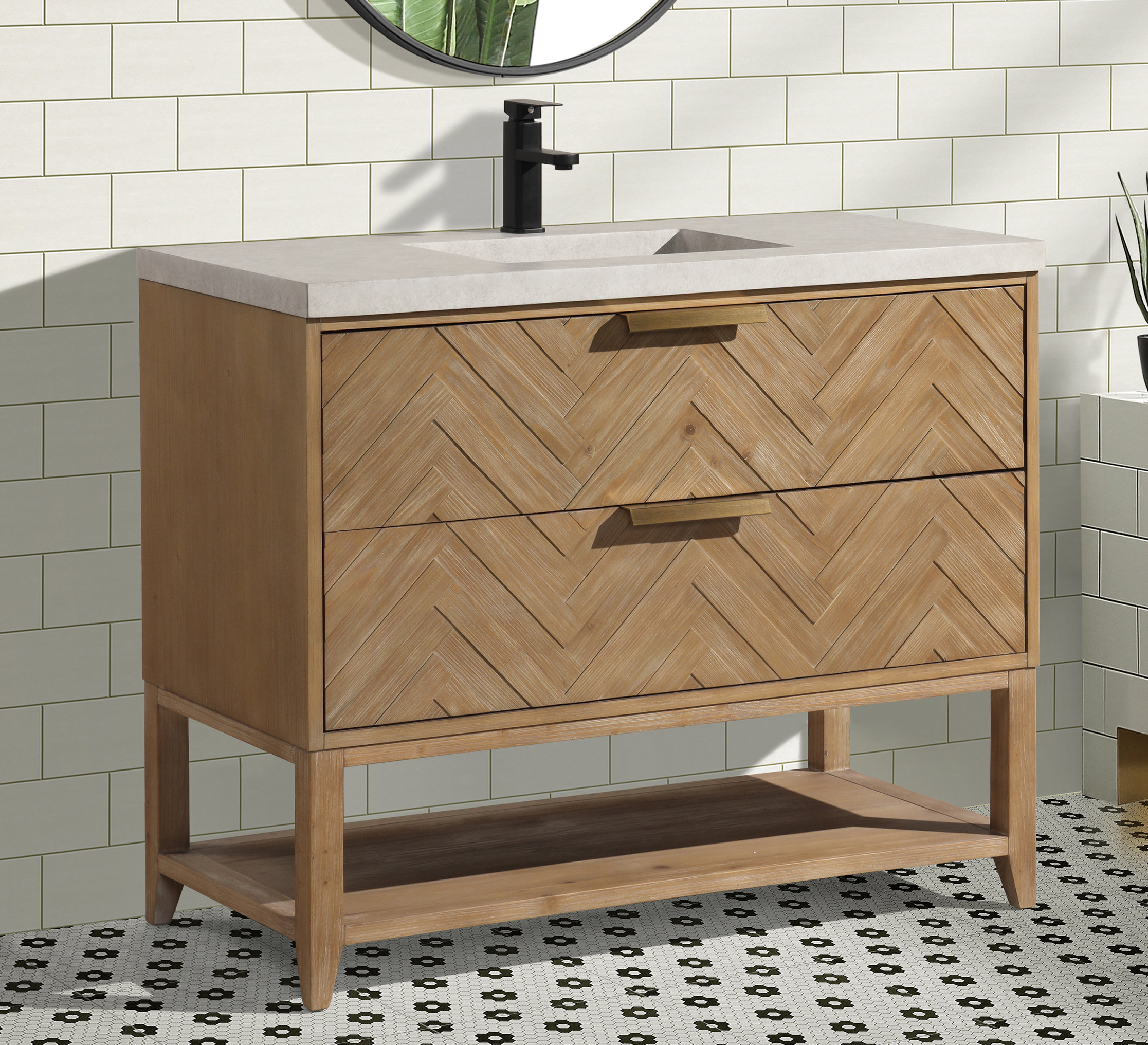 The Twillery Co. Callington 42'' Free Standing Single Bathroom Vanity ...