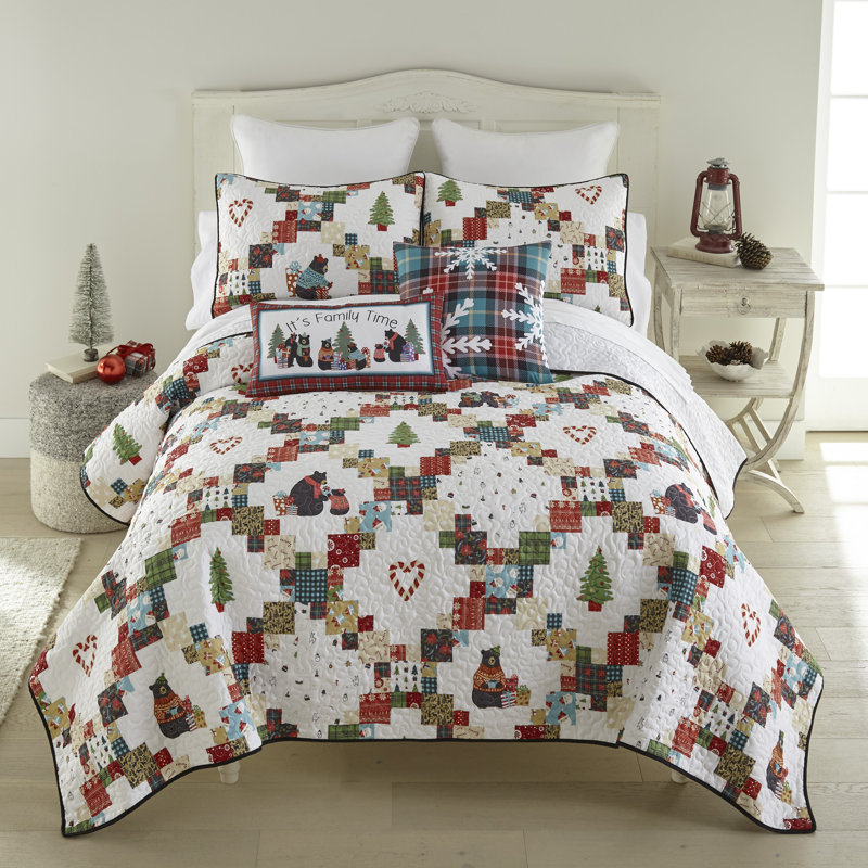 Ensemble de courtepointe festive Your Your Lifestyle par Donna Sharp, Courtepointe simple et 1 taie décorative