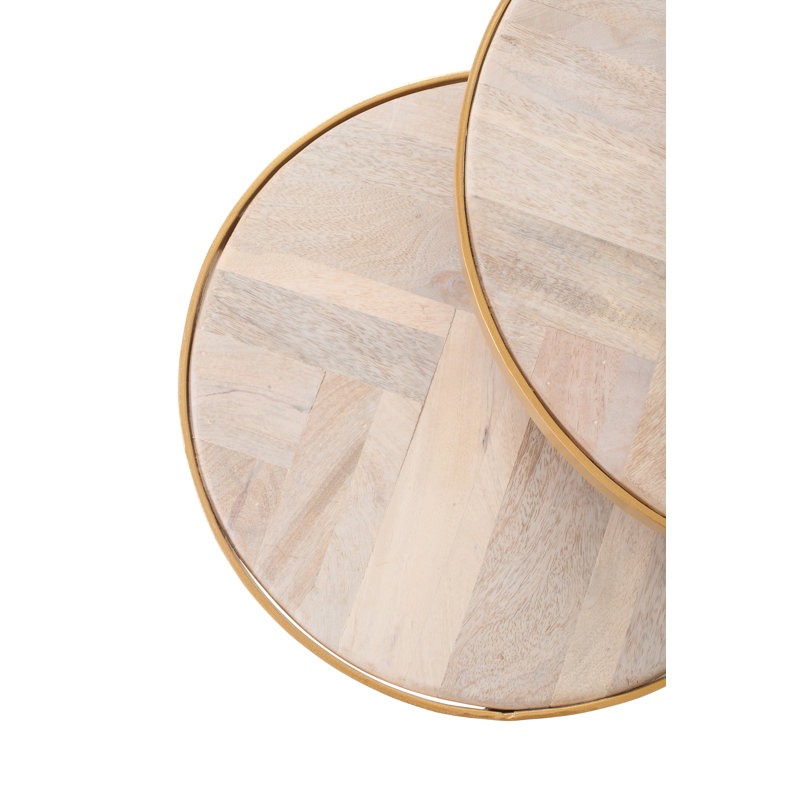 Ensemble de tables de bout Akio, Or