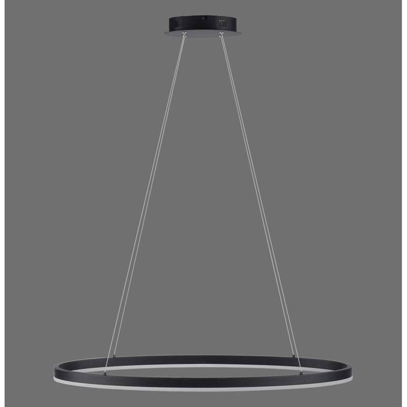 Aavni 1 - Light Anthracite LED Crystal Pendant, 60cm x 14cm x 21cm