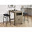 Barstool, Counter Height, Set Of 2, Kitchen, Black Leather Look, Black Metal, Contemporary, Modern-1521733021-1521733020