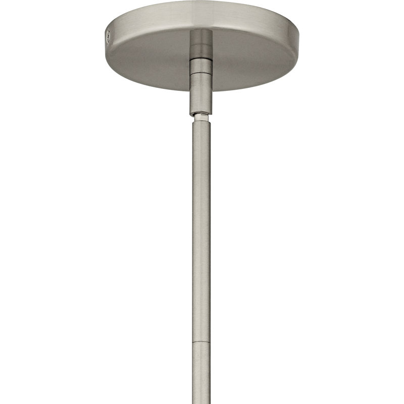 Mini-luminaire suspendu 1 lumière Eslinger, Nickel brossé