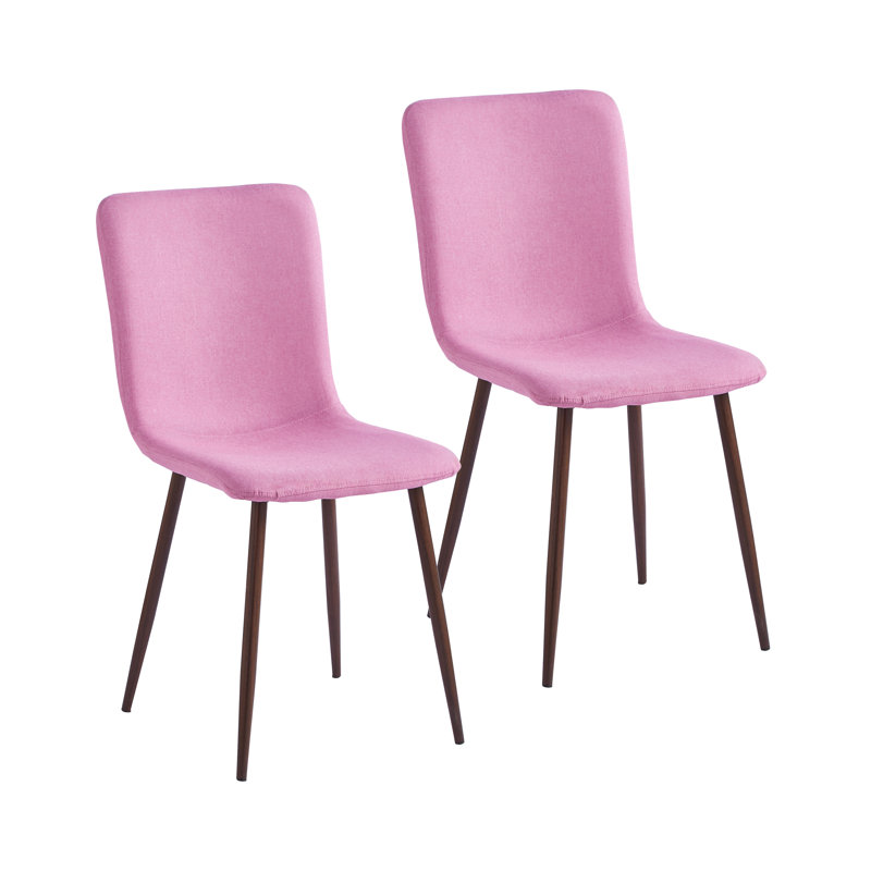 46cm H Fabric Upholstered Side Chair, Pink