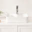 19"X15" Bathroom Vessel Sink Ceramic - White, Modern, Rectangular, Stain-, Countertop Mount White Bathroom, Stain ,