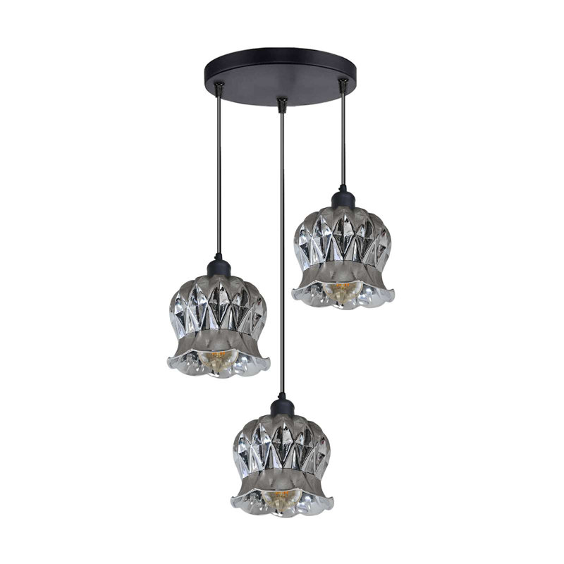 Thiells 1 - Light Polished Chrome Bell Pendant