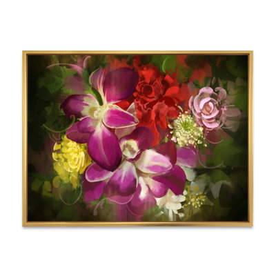«Abstract Blooming Grunge Bouquet», reproduction sur toile