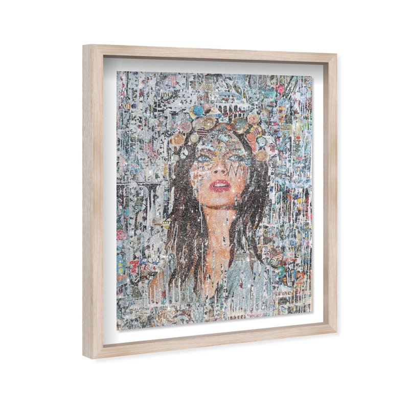 Katy Hirschfeld - Brunettes Have More Fun Print Glam Collage by Oliver Gal, Black Frame, , 21.5" H x 17.5" W, Black
