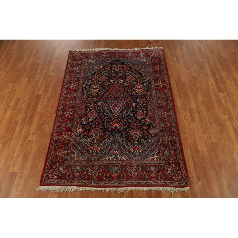 Tapis bleu marine à teinture végétale 4 x 7