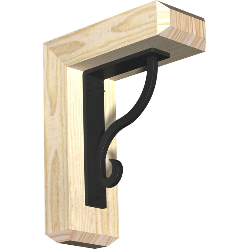 Support simple Ironcrest de 4 po Ashford, H 12 po x P 9 1/2 po, Sapin de Douglas de l 3 1/2 po x T 2 po (lisse)
