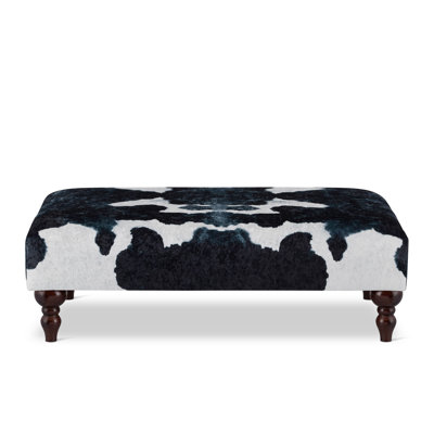 Irtu Velvet Rectangle Striped Cocktail Ottoman