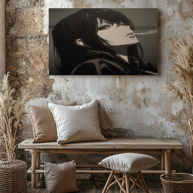 Impression d'art mural sur toile de style noir foncé Moody Woman, 11 x 14 in