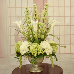 Faux Silk Arrangement in Vase
