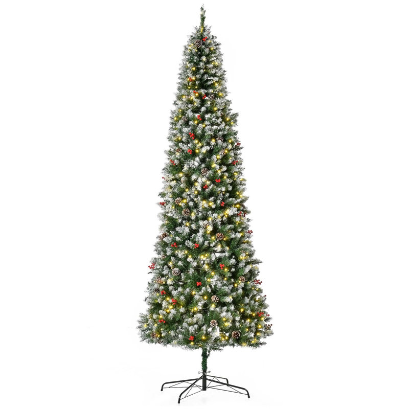 Arbre de Noël artificiel régulier (double) avec aiguilles blanches