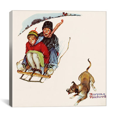 « descente audacieuse » par norman rockwell, reproduction d’art sur toile