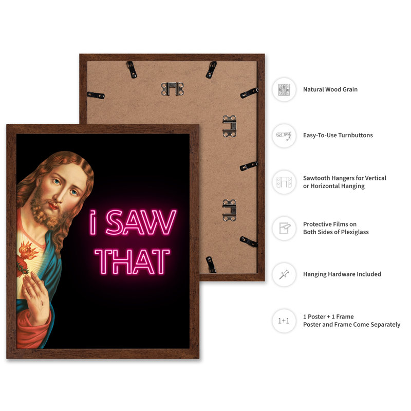 I Saw That, Poster, 08"H x 10"W, Brown Framed