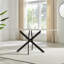 Lenworth Luxury Marble Effect Glass 6 Seater Dining Table - Modern Statement Design-1990899112-1996146594