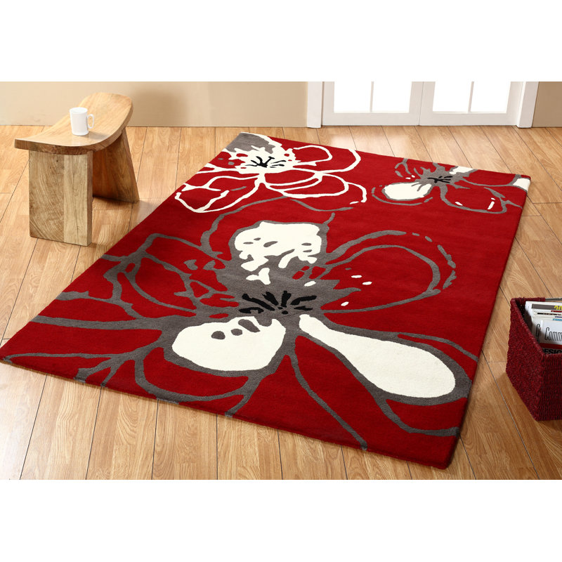Modella Wool Floral Indoor Rug, Rectangle 7'6" x 9'6"