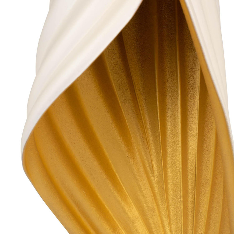 Xavier Clarisse Medium Embossed Leather Pendant Light, 24'' H x 7'' W x 7'' D, Bone