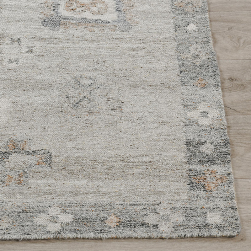 Lukens Hand Woven Recycled P.E.T Geometric Area Rug in Gray/Brown/Ivory, Rectangle 5' x 8'
