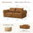 Boneless 76.4" Cloud Loveseat Sofa, Deep Seat Couch with Pillows, Modern Comfortable Upholstery Boneless Sofa, 1 Piece for Living Room, Bedroom, Apartment, Removable Cover,No Assembly Required, Graphite-654507825