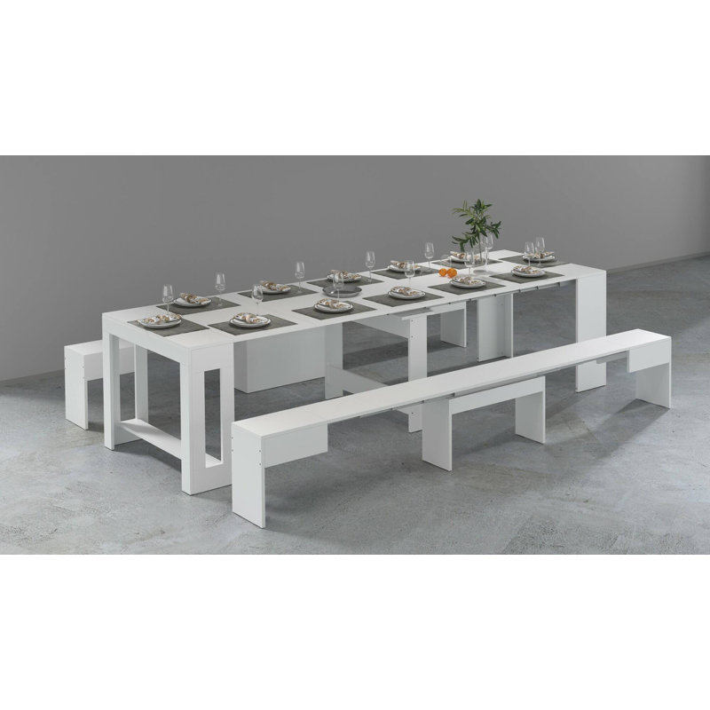 Nazish 4 - Person Dining Set, Glossy White
