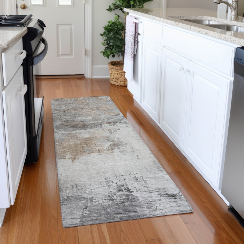 Premium Machine Washable Mehara AMF1685 Abstract Rug, Runner 2'3" x 7'6"