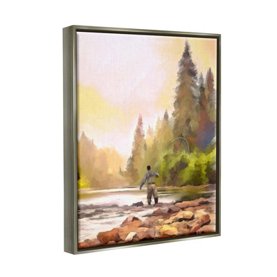 " Fly Fishing At Lake " by Amy Hall