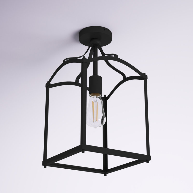 Plafonnier semi-encastré 1 lumière 10 po Cagney, Noir