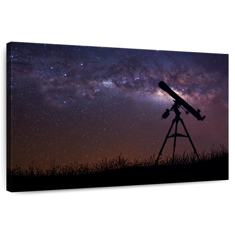 Oberle Telescope Under The Milky Way, 32" H x 48" W