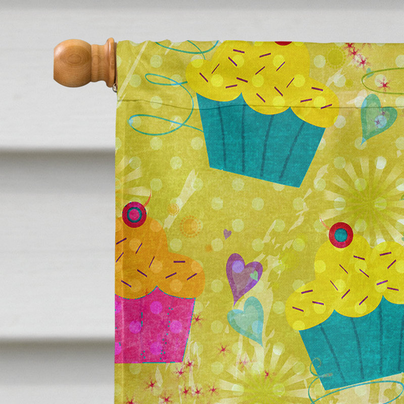 Double Sided 40'' H x 28'' W Polyester Birthday House Flag