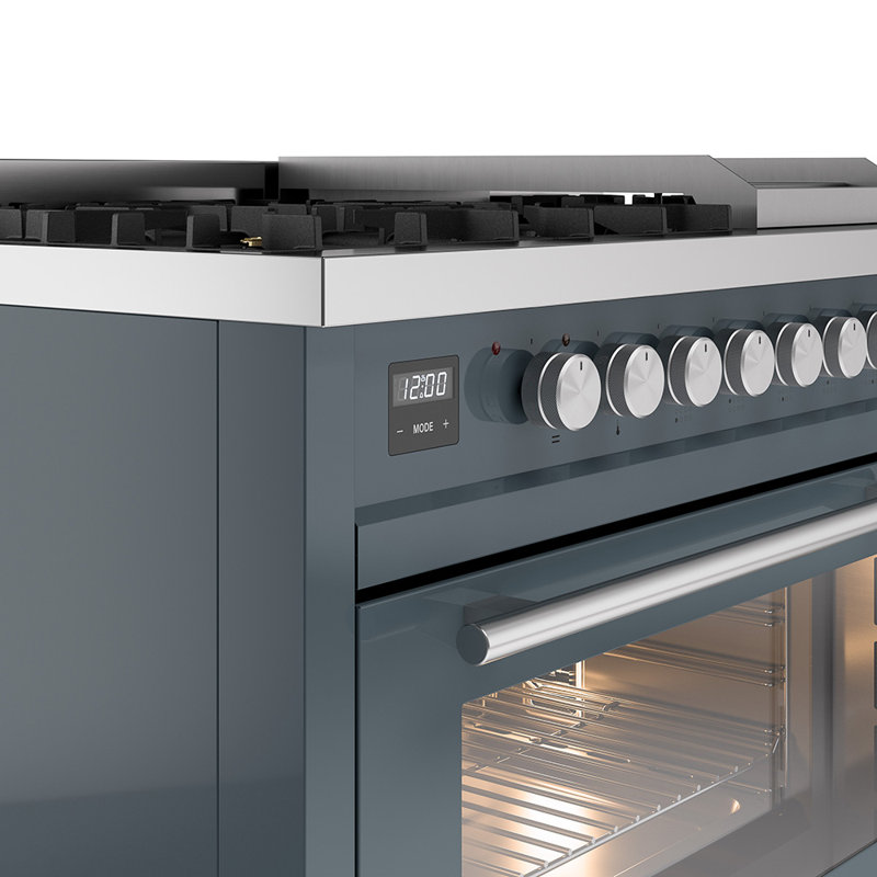 ILVE Professional Plus II 48 Dual Fuel Range , Blue/Gray, Natural Gas