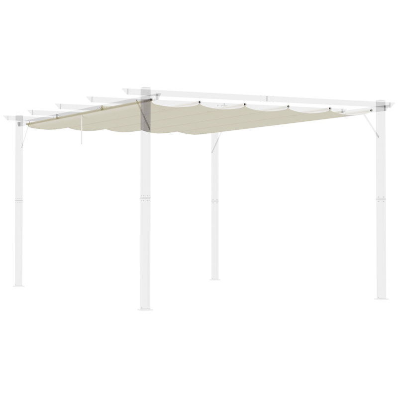 17 Stories Fabric Replacement Canopy for Pergola, 6cm H x 250cm W x 255cm D, Light Grey