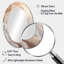 Abstrait blanc laiteux I - décor de miroir mural ovale crème-1660960591