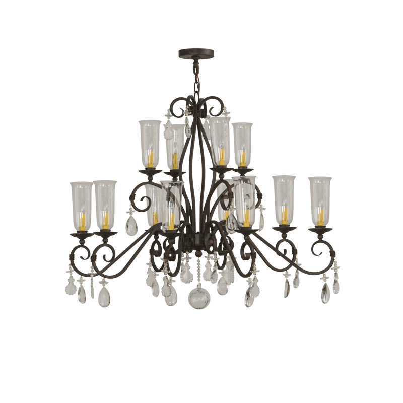 Lustre classique à 12 lumières de style bougie Nahua