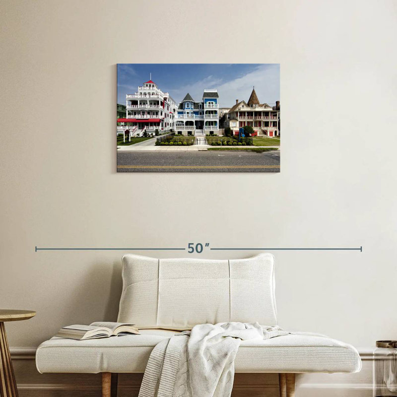 Lilie Cape May Victorian Houses, 20" H x 30" W