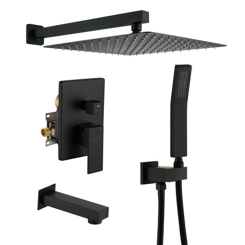 All-In-One Kit with Rough in-Valve, Matte Black
