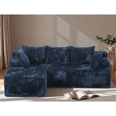 Cloud Sectional Couch In Two Boxes, Compressed Modular Sectional Sofa With Deep Seat