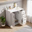 Meuble-lavabo autoportant avec cadre en bois massif 36 po avec 3 portes à fermeture douce et 3 tiroirs-720449206-720449205