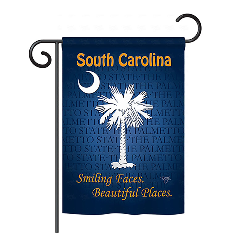 Double Sided Polyester House Flag, 18.5" H x 13" W, South Carolina