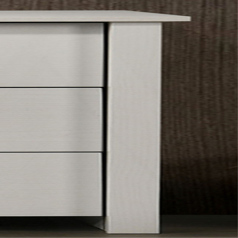Commode 6 tiroirs 57 po avec poignées, Blanc