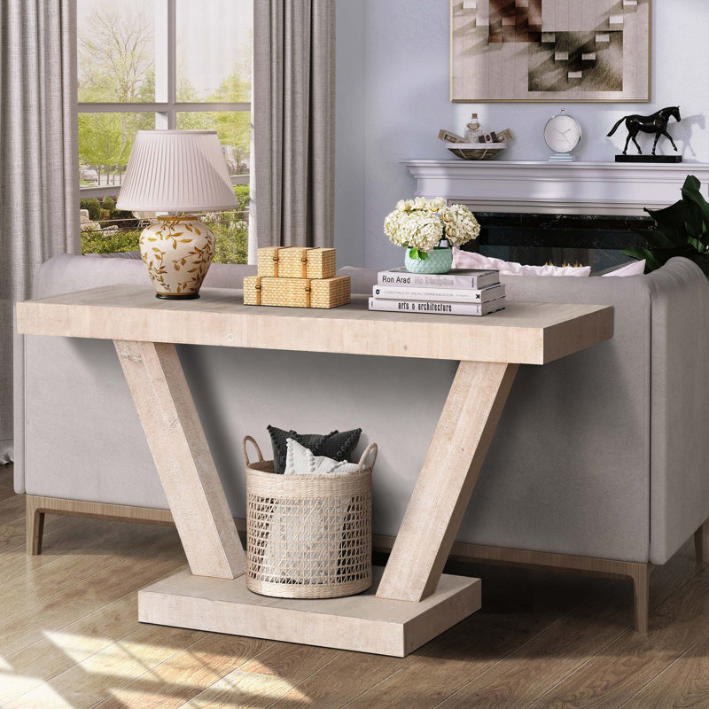 Table en bois vieilli 60 pouces, Naturel antique