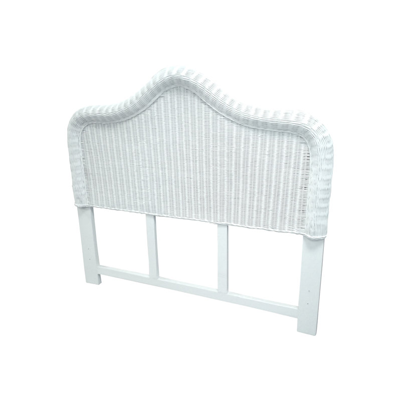 Watkins Wicker Panel Headboard, Queen, White