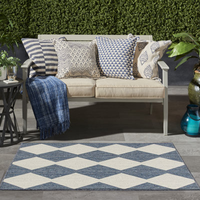  Positano 8' x Square Navy Blue Modern Rug
